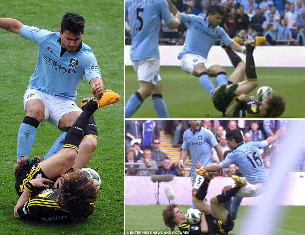 Aguero Terancam Larangan Bermain 3 Laga dari FA